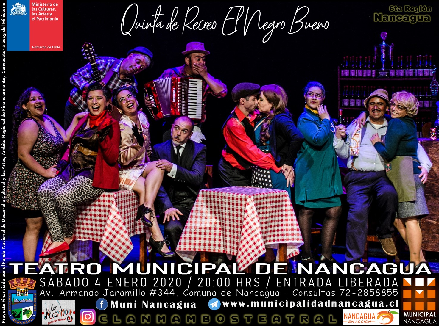 2020 Circulación Teatral por Paredones, Nancagua y Navidad. 6ta Región.