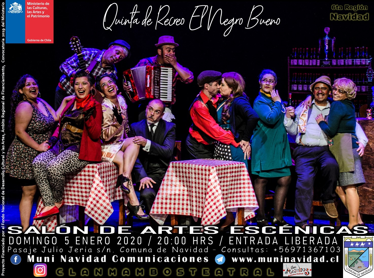 2020 Circulación Teatral por Paredones, Nancagua y Navidad. 6ta Región.